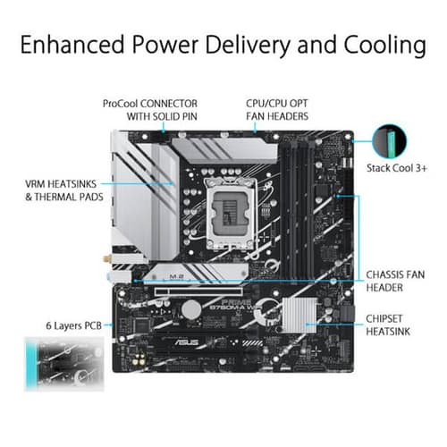 Asus Prime B760M-A WIFI DDR5 M-ATX Motherboard