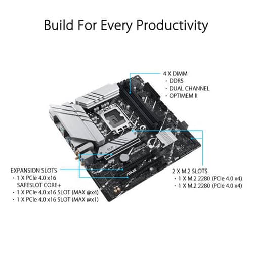 Asus Prime B760M-A WIFI DDR5 M-ATX Motherboard