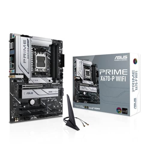 Asus Prime X670 P WiFi Motherboard (AMD Socket AM5/Ryzen 9000, 8000 and 7000 Series CPU/ Max 128GB DDR5 6400MHz Memory)