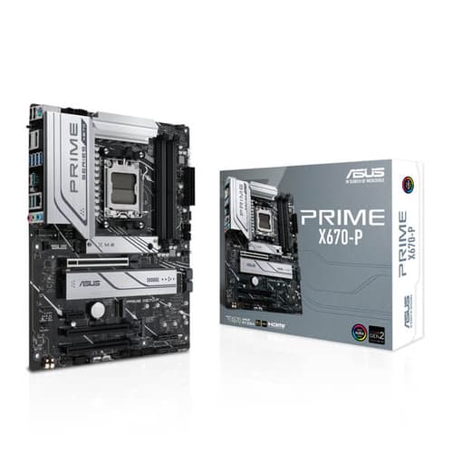 Asus Prime X670 P Motherboard (AMD Socket AM5/Ryzen 9000, 8000 and 7000 Series CPU/ Max 128GB DDR5 6400MHz Memory)