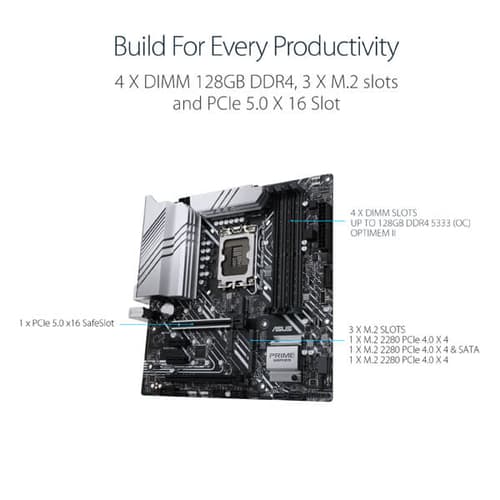 Asus Prime Z690M-Plus D4 Motherboard