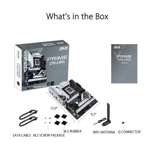 Asus PRIME Z790-A WIFI Motherboard (Intel Socket 1700/14th, 13th and 12th Generation Core Series CPU/Max 128GB DDR5 7200MHz Memory)