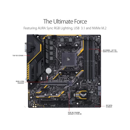 Asus TUF B350M Plus Gaming Motherboard