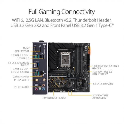 Asus TUF Gaming B660M-PLUS WIFI D4 Motherboard