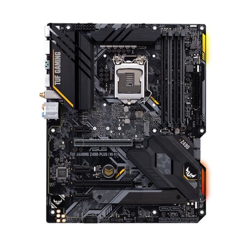 Asus TUF Gaming Z490 Plus (Wi-Fi) Motherboard (Intel Socket 1200/10th Generation Core Series CPU/Max 128GB DDR4 4800MHz Memory)