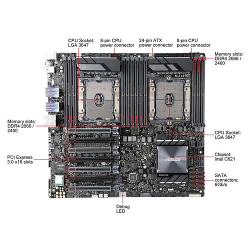 Asus WS C621E Sage Workstation Motherboard