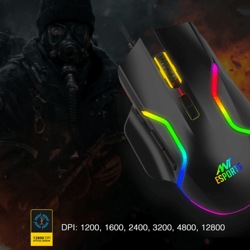 Ant Esports GM340 RGB Gaming Mouse (Black)