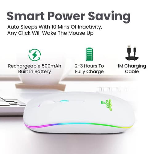 Coconut WM20 Lucid RGB Wireless Mouse (White)