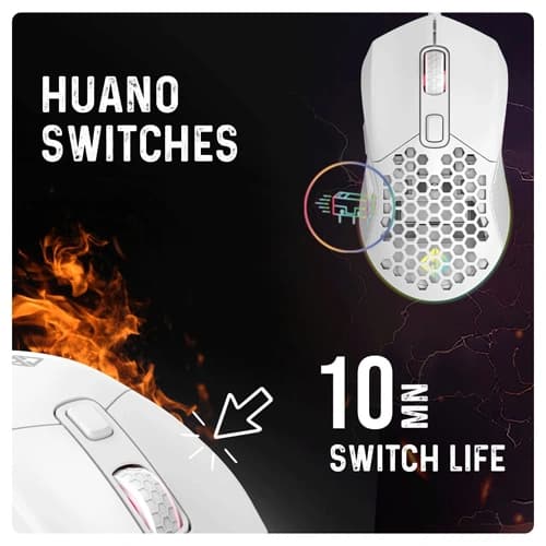 Cosmic Byte Firestorm RGB White Wired Gaming Mouse
