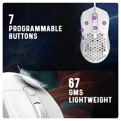 Cosmic Byte Firestorm RGB White Wired Gaming Mouse