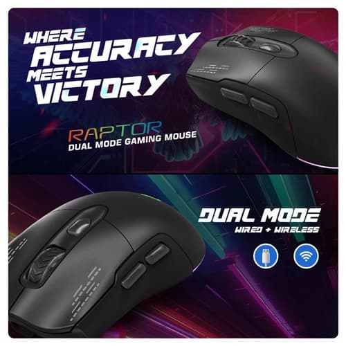 Cosmic Byte Raptor Dual Mode RGB Gaming Mouse