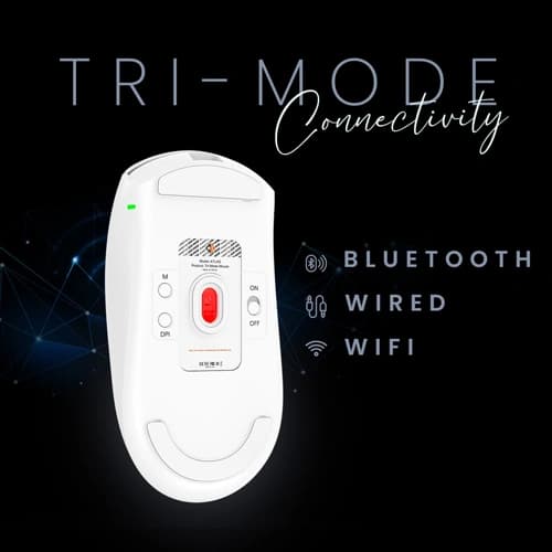 Cosmic Byte Atlas Tri-Mode White Wireless Gaming Mouse