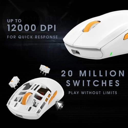 Cosmic Byte Atlas Tri-Mode White Wireless Gaming Mouse