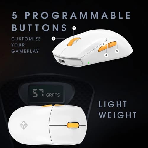 Cosmic Byte Atlas Tri-Mode White Wireless Gaming Mouse