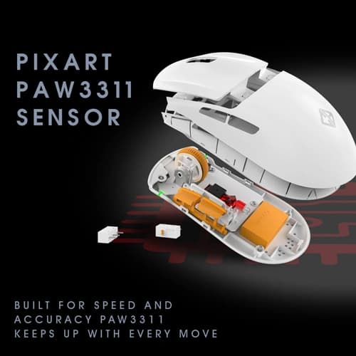 Cosmic Byte Atlas Tri-Mode White Wireless Gaming Mouse