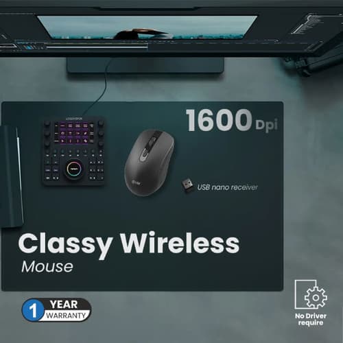 EVM Classy 3W042 Wireless Mouse (Black)