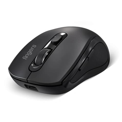 Fingers SwiftCharge Black Wireless Mouse