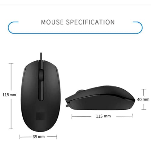 HP M10 Black Wired Mouse