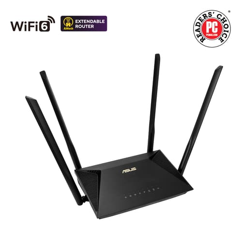 ASUS RT-AX53U (AX1800) Dual Band WiFi 6 Extendable Router