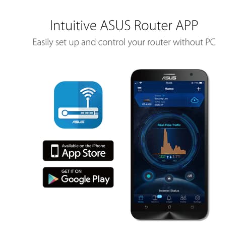 ASUS RT-AX53U (AX1800) Dual Band WiFi 6 Extendable Router