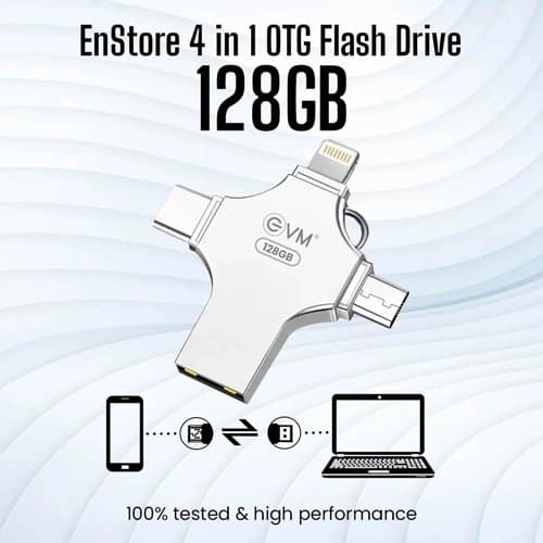 EVM EnStore 4 In 1 OTG 128GB USB 3.0 Type C Pen Drive