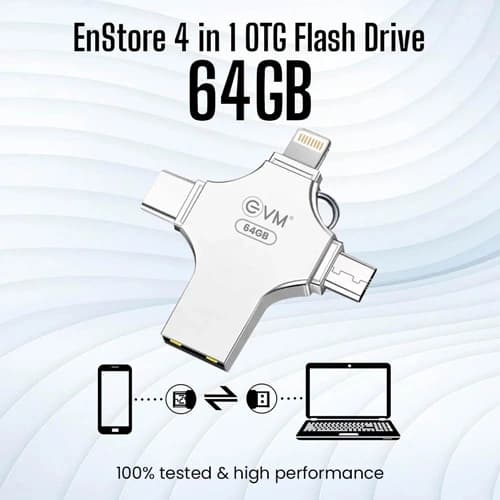EVM EnStore 4 In 1 OTG 64GB USB 3.0 Type C Pen Drive