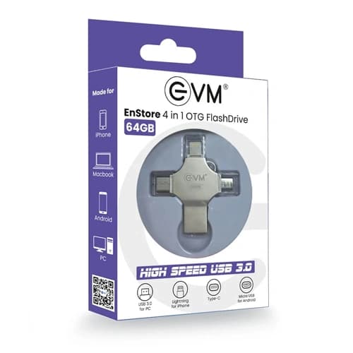 EVM EnStore 4 In 1 OTG 64GB USB 3.0 Type C Pen Drive