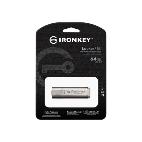 Kingston IronKey Locker Plus 50 USB 64GB Pen Drive