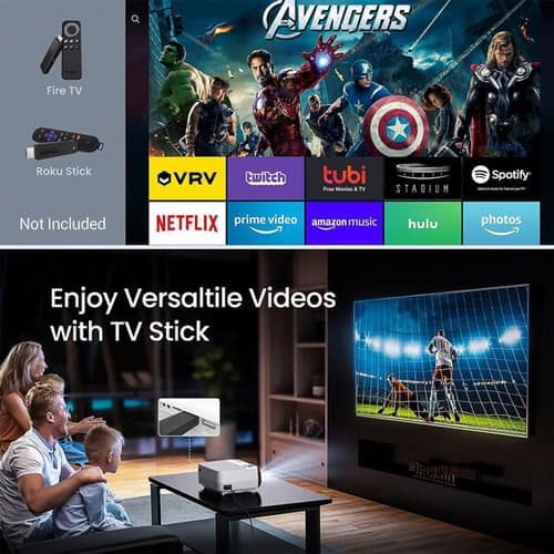 Ant Esports View 511 LED Projector with Remote (White)