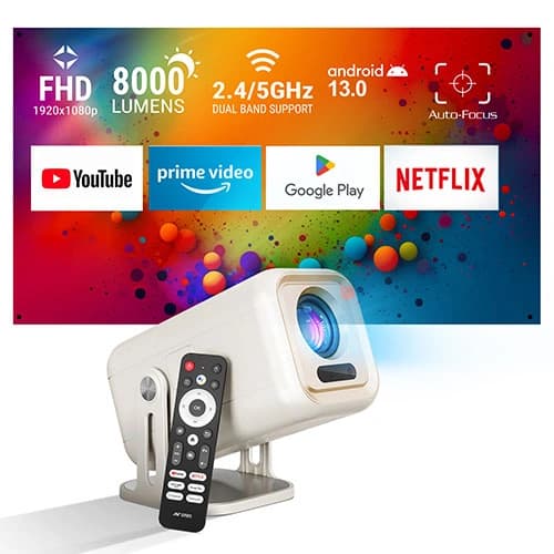 Ant Esports View690 AF Android Smart White Projector