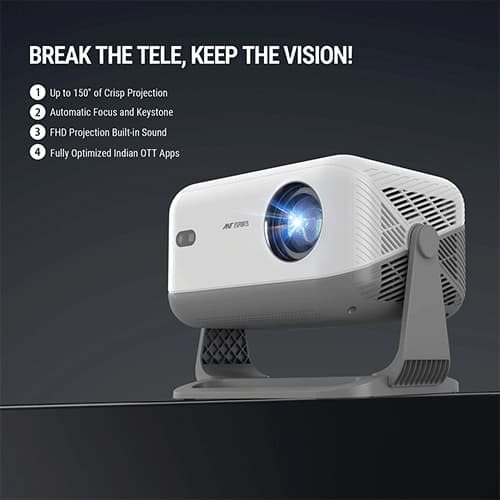 Ant Esports View 711 Ai Grey and White Projector