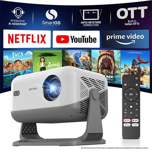 Ant Esports View 711 Ai Grey and White Projector