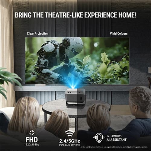 Ant Esports View 711 Ai Grey and White Projector