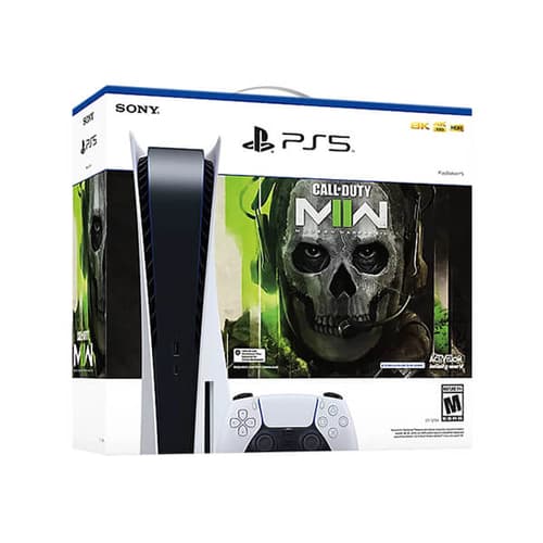 Sony PlayStation 5 Console 825GB SSD Bundle with Call of Duty Modern Warfare II Game (White)