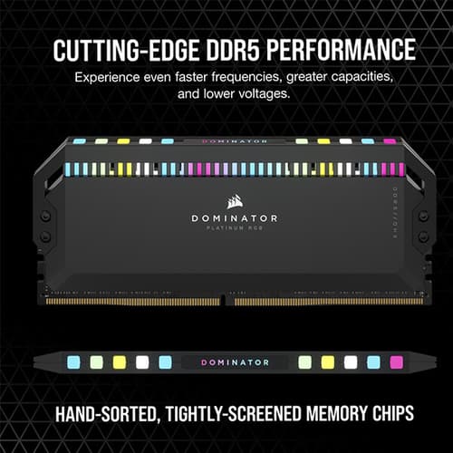 Corsair Dominator Platinum RGB 32GB (16GBx2) DDR5 5600MHz RAM (Black)