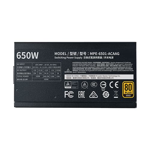 Cooler Master MWE 650 V2 80 Plus Gold SMPS