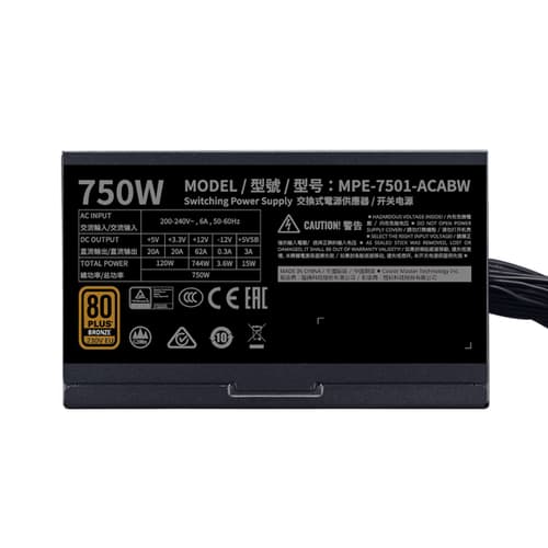 Cooler Master MWE 750 V2 80 Plus Bronze SMPS