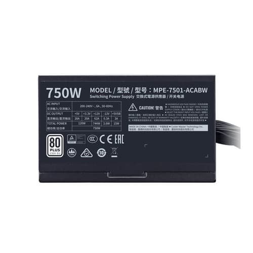 Cooler Master MWE 750W 80+ White