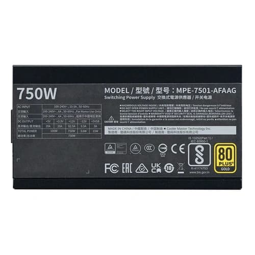 Cooler Master MWE Gold 750 V2 ATX 3.1 Fully Modular Smps