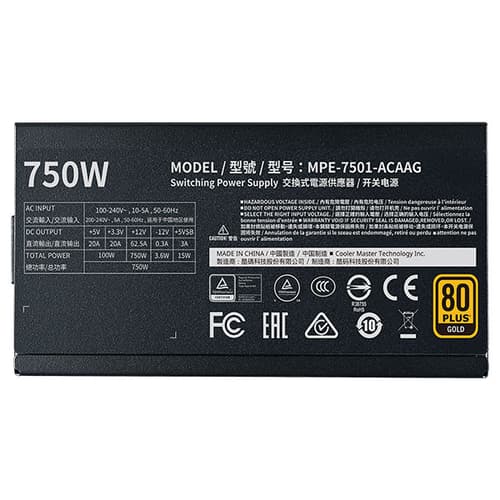 Cooler Master MWE 750 Watt V2 80 Plus Gold SMPS