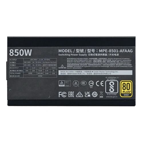 Cooler Master MWE Gold 850 V2 ATX 3.1 Fully Modular Smps