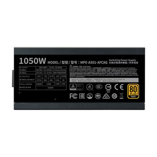 Cooler Master MWE 1050 V2 1050 Watt 80 Plus Gold SMPS