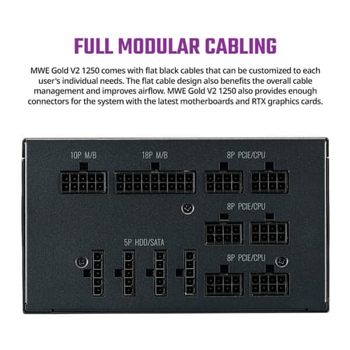 Cooler Master MWE 1250 V2 1250 Watt 80 Plus Gold SMPS