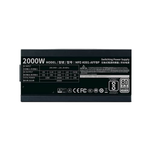 Cooler Master M2000 Platinum 2000 Watt 80 Plus Platinum SMPS