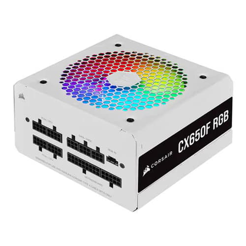 Corsair CX650F RGB White 650 Watt 80 Plus Bronze SMPS