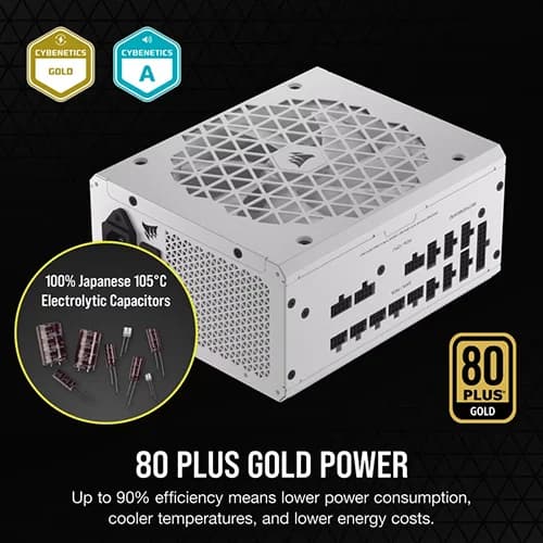 Corsair RM1200x Shift Gold ATX 3.1 Fully Modular White SMPS