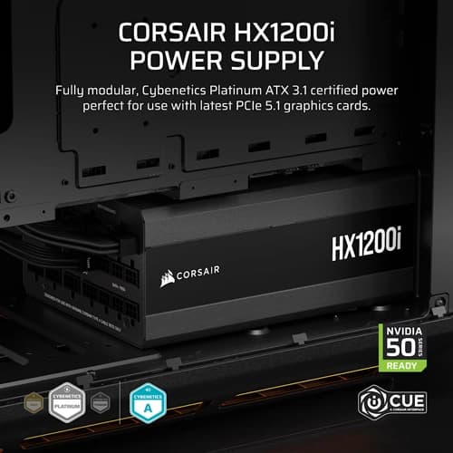 CORSAIR HX1200i ATX 3.1 Platinum 1200 Watt Fully Modular Smps