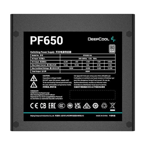 Deepcool PF650 80 Plus Standard SMPS
