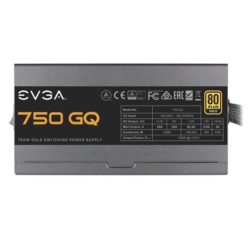 EVGA 750 GQ ATX 3.1 750 Watt Gold Semi Modular Smps