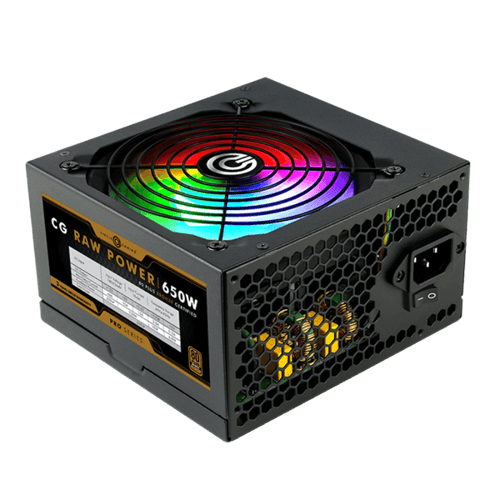 Circle CG Raw Power 650W RGB Pro 80 Plus Bronze SMPS (Black)